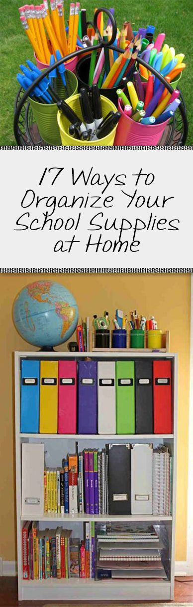 School Supply Organization
 25 best ideas about Home school organization on Pinterest