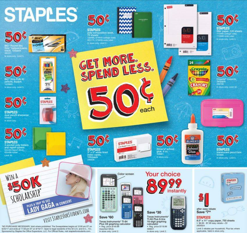 Staples Back To School
 Back to School Sales 2018