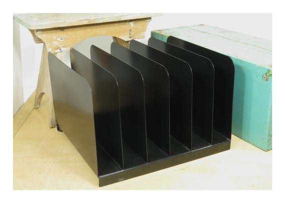 Vertical Desk Organizer
 Metal Industrial Desk File Black Vertical by