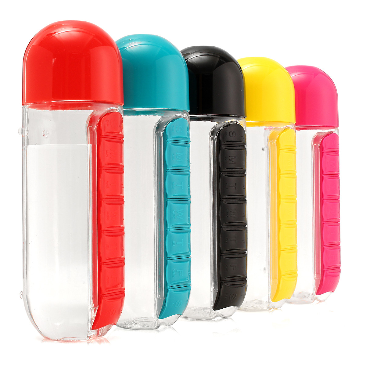 Water Bottle Organizer
 7 Day Pill Case Holder Weekly Storage Organizer Tablet