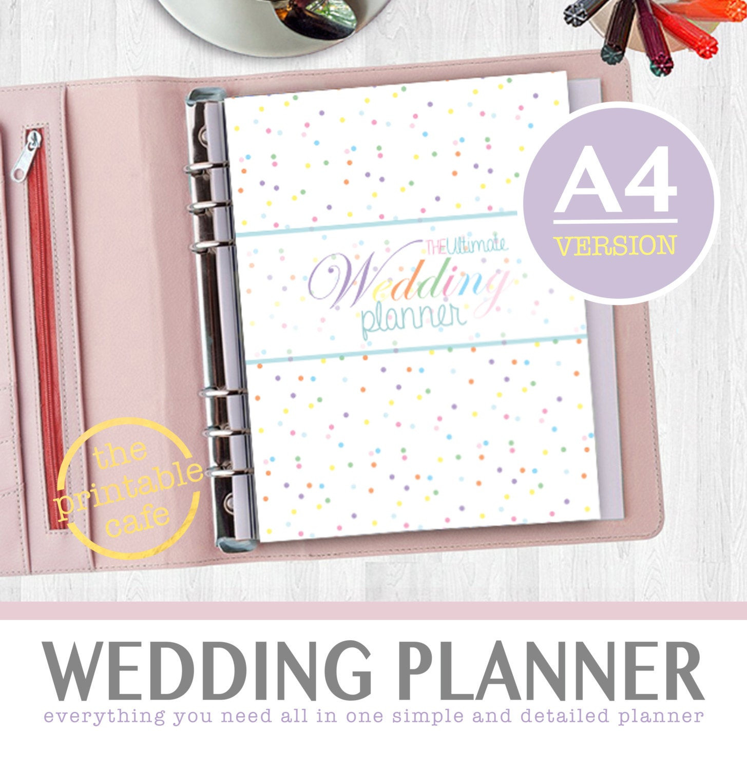 Wedding Planner Organizer
 Ultimate Printable Wedding Planner Organizer A4 Size INSTANT