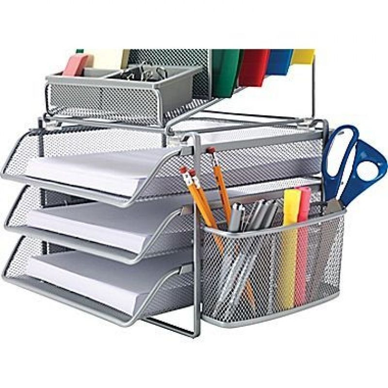 Wire Mesh Desk Organizer
 Wire Mesh Desk Organizer Staples All In e Silver Wire