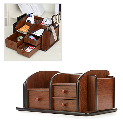 Wood Desk Organizer
 MyGift Drawer Organizers Classic Brown Wood fice