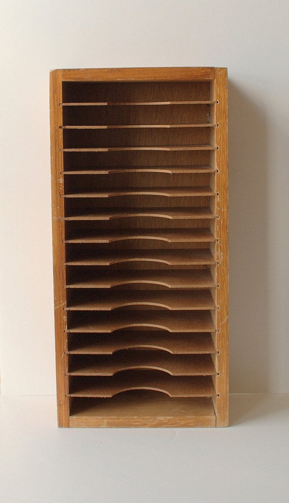 Wooden Paper Organizer
 Items similar to Vintage Wooden Paper Sorter or Mail